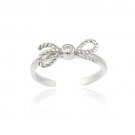 Sterling Silver Open Bow Toe Ring TR11464