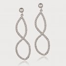 Sterling Silver Open Infinity Dangle Earrings E4463