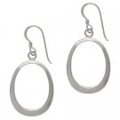 Sterling Silver Open Oval Dangle Earrings E10201