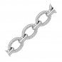 Sterling Silver Oval Cable Design Chain Link Bracelet
