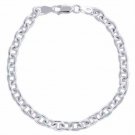 Sterling Silver Oval Link Chain Bracelet B7056