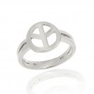 Sterling Silver Peace Sign Ring Size 5 R10802-5
