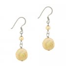 Sterling Silver Peach Freshwater Cultured Coin Pearl Earrings E9481FPCH