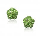Sterling Silver Peridot Fireball Star Stud Earrings E12720PD