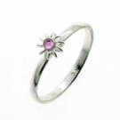 Sterling Silver Pink CZ Flower Junior Ring Size 5 JR2930PK