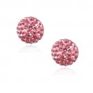 Sterling Silver Pink Fireball Ball Stud Earrings E12719PK
