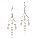 Sterling Silver Pink Freshwater Cultured Pearl Chandelier Earrings E11755FPPL
