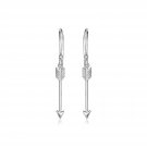 Sterling Silver Polished and Textured Arrow Earrings Sterling Silver