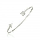 Sterling Silver Polished Arrow Cuff Bangle Sterling Silver