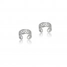 Sterling Silver Polished Filigree Swirl Clip On Ear Cuff E15793
