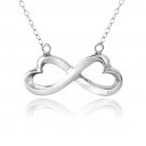 Sterling Silver Polished Infinity Heart Necklace P13539