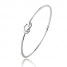 Sterling Silver Polished Love Knot Bangle Bracelet BA13475