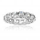 Sterling Silver Princess-Cut CZ Eternity Wedding Band Ring Size 9 R12350-9