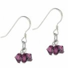 Sterling Silver Purple Swarovski Elements Earrings E406