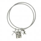 Sterling Silver Religious Inspirational Bangle Set BA10702