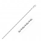 Sterling Silver Rhodium Plated Bead Chain 1