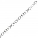 Sterling Silver Rhodium Plated Fancy Charm Bracelet