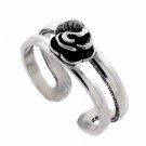 Sterling Silver Rose Toe Ring TR9226