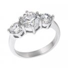 Sterling Silver Round CZ Bridal Engagement Ring Size 6 R10819-6