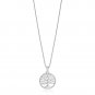 Sterling Silver Round Spiral Motif Tree of Life Necklace