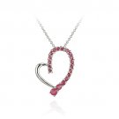 Sterling Silver Ruby Floating Open Heart Pendant P11392RU