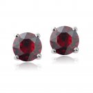 Sterling Silver Ruby Swarovski Elements July Birthstone Stud Earrings E13931R