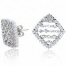 Sterling Silver Simulated Diamond CZ Diamond Earrings 2515