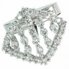 Sterling Silver Simulated Diamond CZ Diamond Shaped Cufflinks CL4360