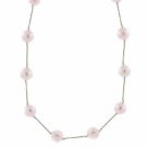 Sterling Silver Simulated Pink Pearl Necklace N4209PPL