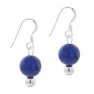 Sterling Silver Soda Lite Beaded Dangle Hook Earrings E9082SD