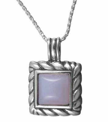 Sterling Silver Square Lace Pendant 2118