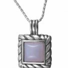 Sterling Silver Square Lace Pendant 2118