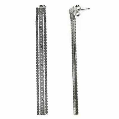 Sterling Silver Strands Chandelier Earrings E4331