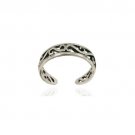 Sterling Silver Swirl Fiigree Design Toe Ring TR4091