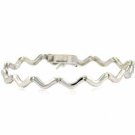 Sterling Silver Swirl Linked Bracelet B2875