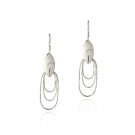 Sterling Silver Three Oval Dangle Earrings E13071
