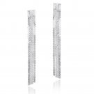 Sterling Silver Three Strand Dangle Earrings E4532
