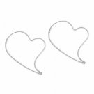 Sterling Silver Trendy Heart Earrings E9219