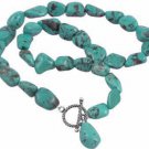Sterling Silver Turquoise Chip Necklace 2132
