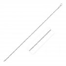 Sterling Silver Twisted Snake and Beaded Chain Anklet