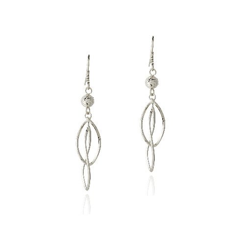 Sterling Silver Twisted Spiral Dangle Earrings E13077