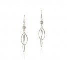 Sterling Silver Twisted Spiral Dangle Earrings E13077