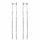 Sterling Silver Two Bar Dangling Earrings E4450
