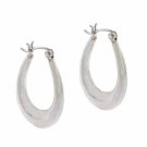 Sterling Silver Vintage Puffed Oval Earrings E9232