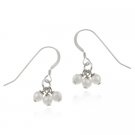 Sterling Silver White Freshwater Cultured Pearl Cluster Earrings E417