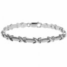 Sterling Silver X Link Tennis Bracelet B7050