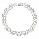 Summer Filigree Butterfly Link Sterling Silver Tennis Bracelet B8383