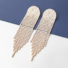 Super Flash Claw Chain Geometric Alloy Diamond Earrings Silver