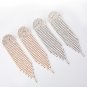 Super Flash Claw Chain Geometric Alloy Diamond Earrings Silver