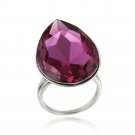 Swarovski Elements Fuchsia Teardrop Fashion Ring Size 9 R12146FCH-9